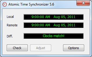 Atomic Time Synchronizer 10.0.0.1000 software screenshot