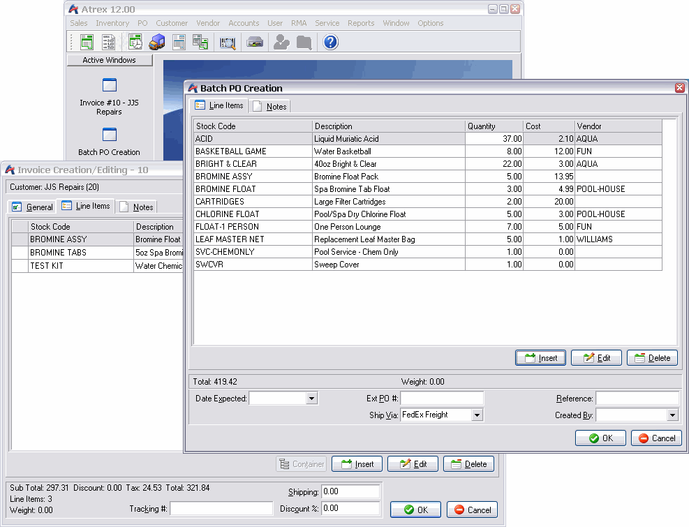 Atrex 15.0.3.5 software screenshot