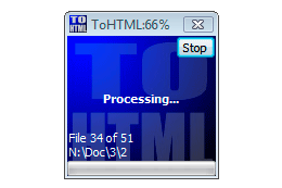 Atrise ToHTML 3.2.0 software screenshot