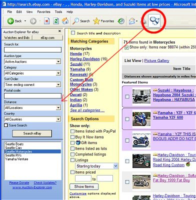 Auction Explorer for eBay 1.1.10 software screenshot