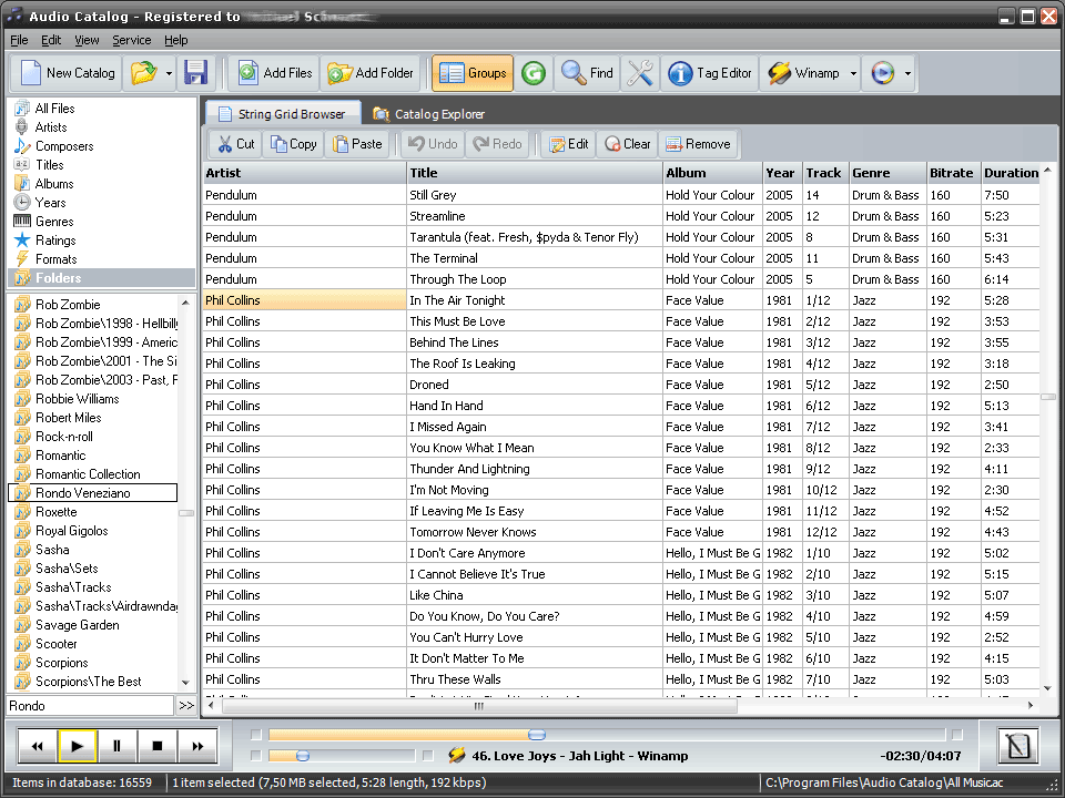 Audio Catalog 4.7 software screenshot