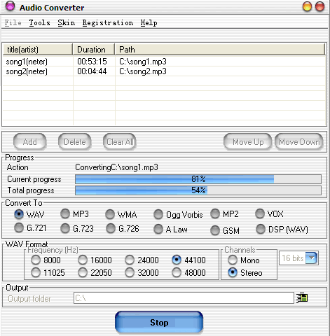 Audio Converter 8.20 software screenshot
