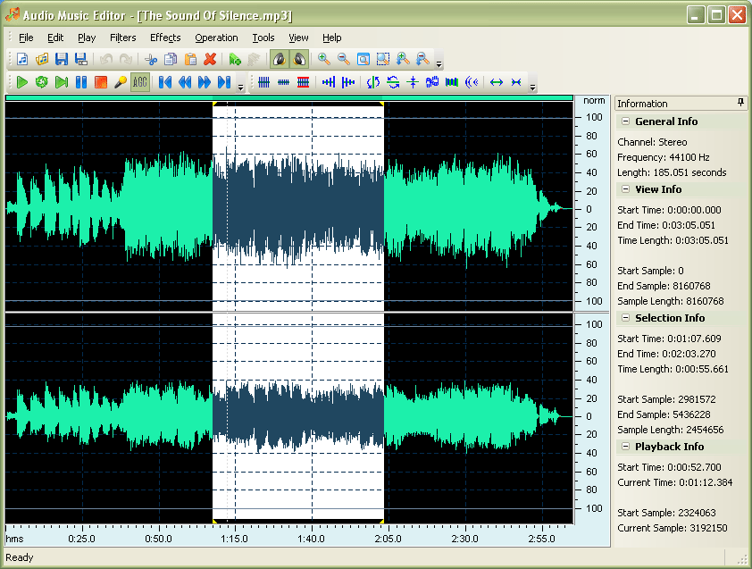 Audio Music Editor 3.1.0 software screenshot