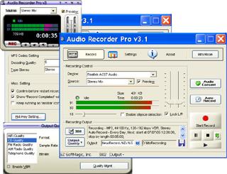Audio Recorder Pro 3.80 software screenshot