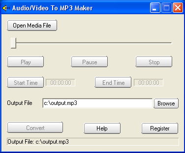 Audio/Video To MP3 Maker 3.1.0010 software screenshot