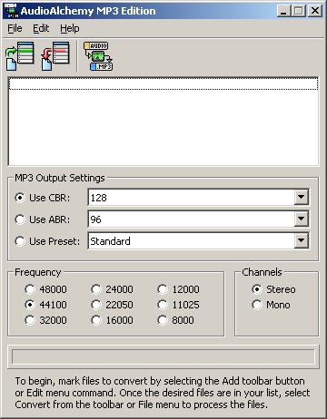 AudioAlchemy MP3 Edition 3.01 software screenshot