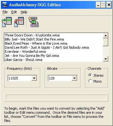 AudioAlchemy OGG Edition 3.0 software screenshot