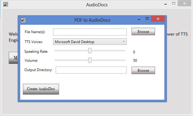 AudioDocs 3.0.1 software screenshot