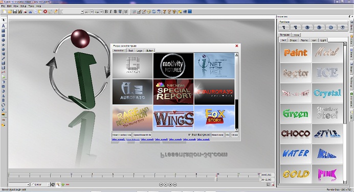 Aurora 3D Animation Maker 16.01.07 software screenshot