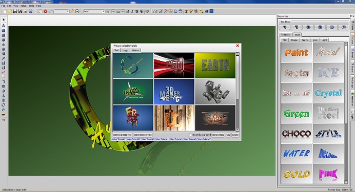 Aurora 3D Text & Logo Maker 16.01.07 software screenshot