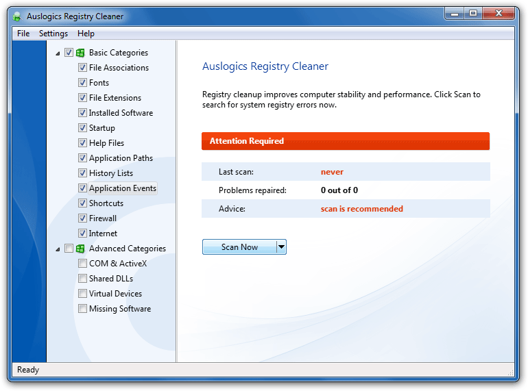 Auslogics Registry Cleaner 6.1.0.0 software screenshot