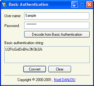 Authentication 1.03 software screenshot