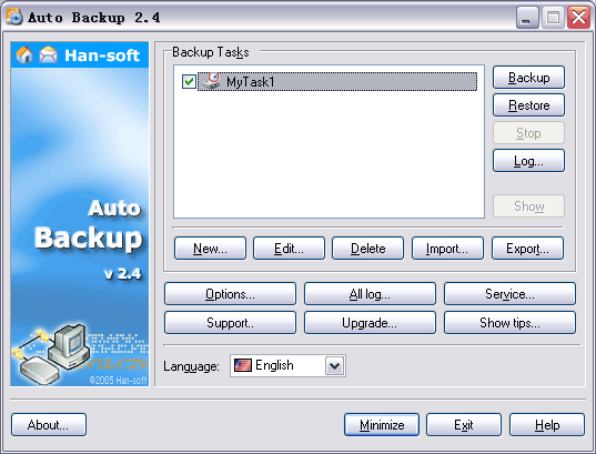 Auto Backup 2.4.3.1013 software screenshot
