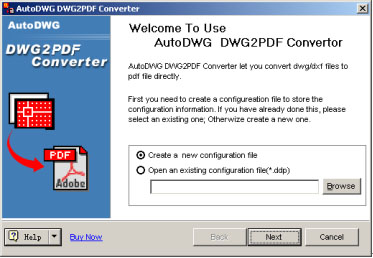 Auto DWG to PDF Converter 2.421 software screenshot