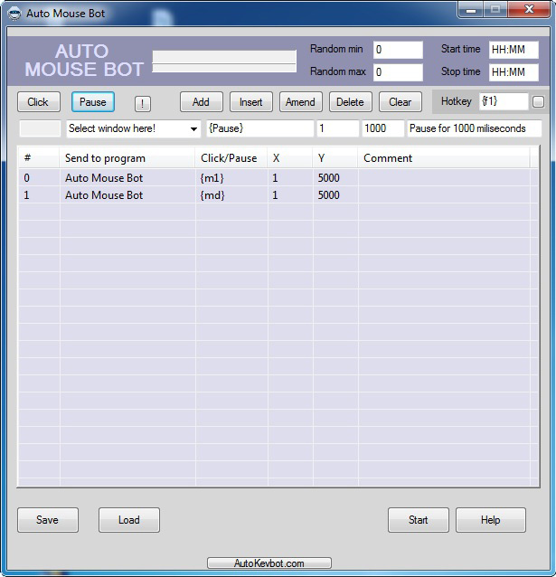 Auto Mouse Bot 1.0 software screenshot