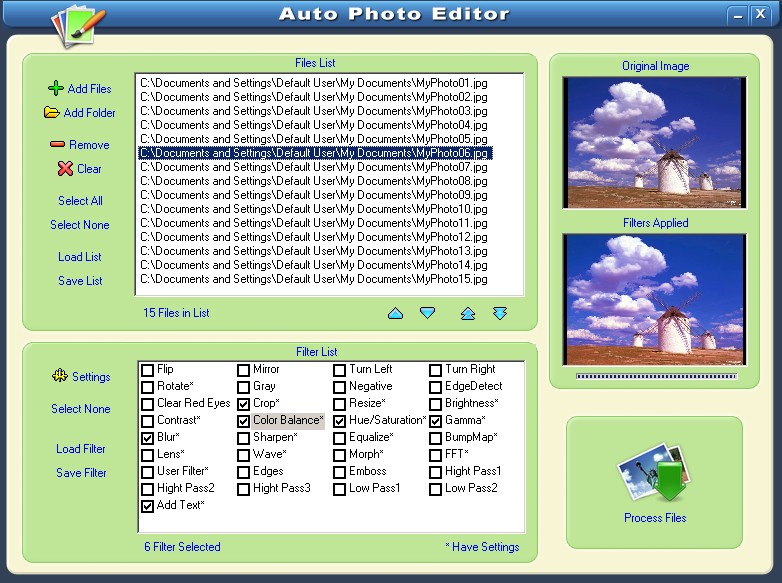 Auto Photo Editor 9.42 software screenshot