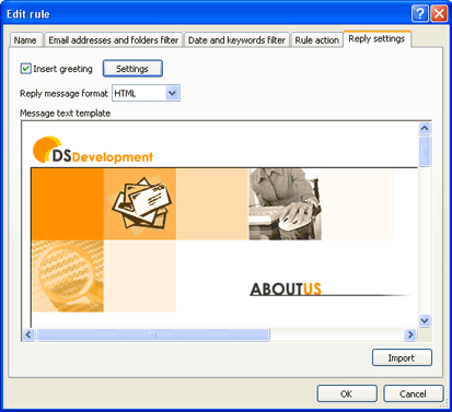 Auto Reply Manager Outlook Autoresponder 2.0.108 software screenshot