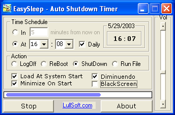 Auto Shutdown Timer - EasySleep 3.0.0 software screenshot