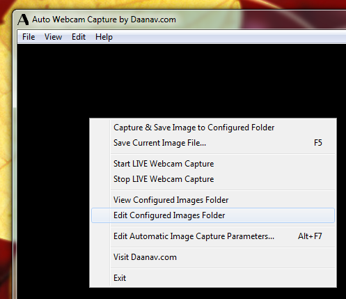 Auto Webcam Capture 1.0 software screenshot