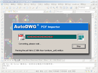 AutoDWG PDF to DWG Converter SA 1.98 software screenshot