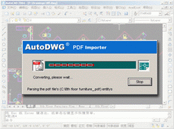 AutoDWG PDF to DWG importer 1.840 software screenshot