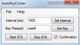 AutoKeyClicker 1.2.2 software screenshot