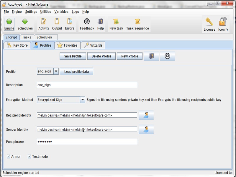 AutoKrypt 11.14 software screenshot