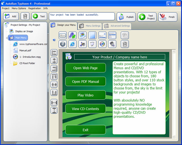 AutoRun Typhoon 4.4.0 software screenshot