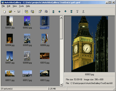 AutoSiteGallery 2.02 software screenshot