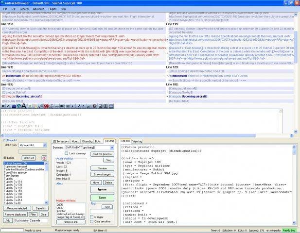 AutoWikiBrowser 5.8.8.0 software screenshot