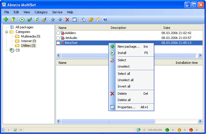 Automatic program installation 1.0 software screenshot