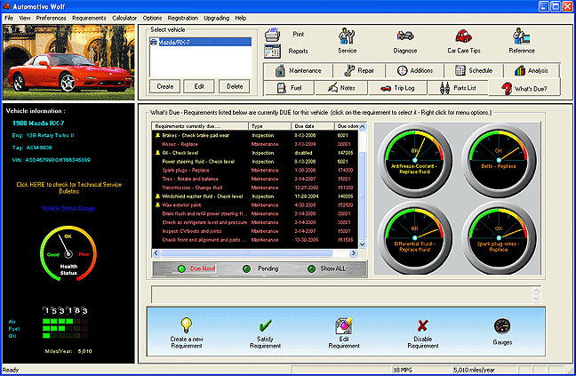 Automotive Wolf 4.548.00 software screenshot