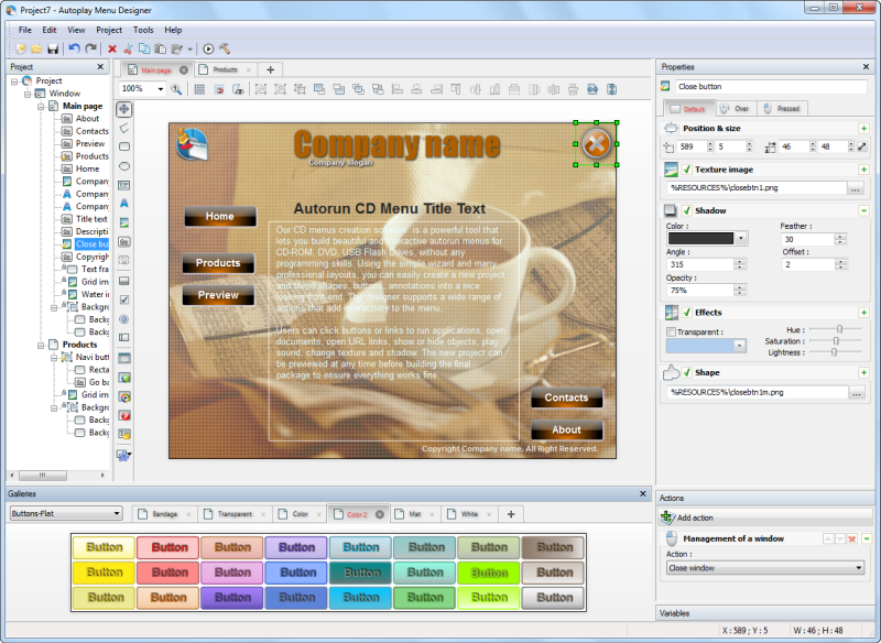 Autoplay Menu Designer 5.10 [204] software screenshot