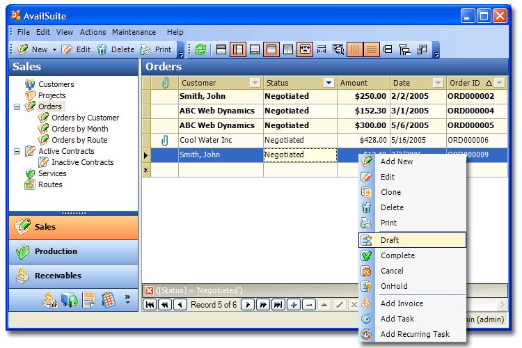 AvailSuite 2.70 software screenshot