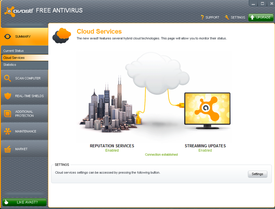 Avast Free Antivirus 17.4.2294.17.4.3482.0 software screenshot