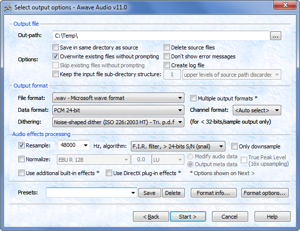 Awave Audio 11.0 software screenshot