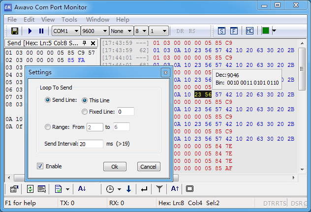 Awavo Com Port Monitor 2.0 software screenshot