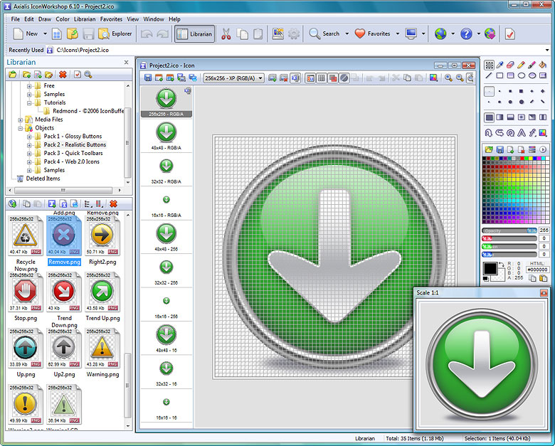 Axialis IconWorkshop 6.80 software screenshot