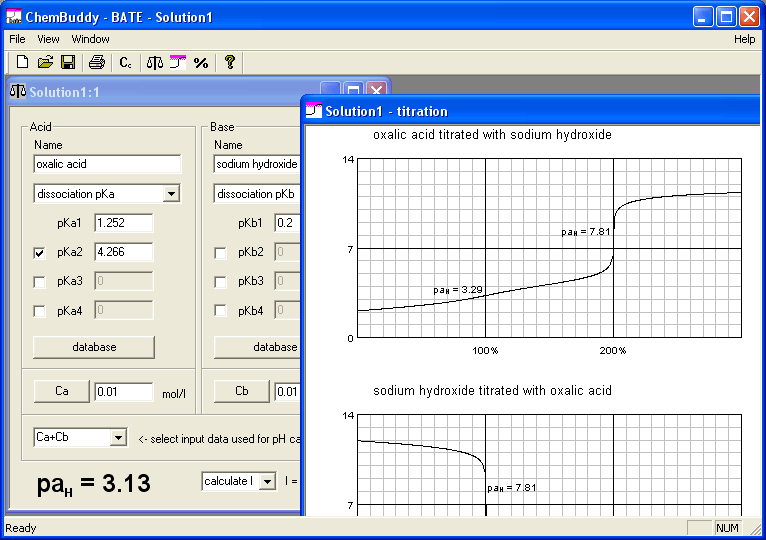 BATE pH calculator 1.0.3.15 software screenshot