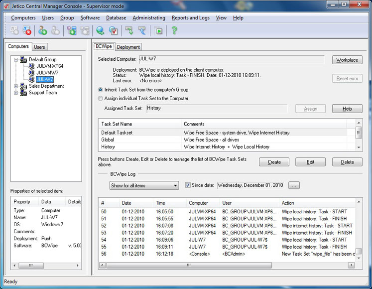 BCWipe 6.09.3 software screenshot