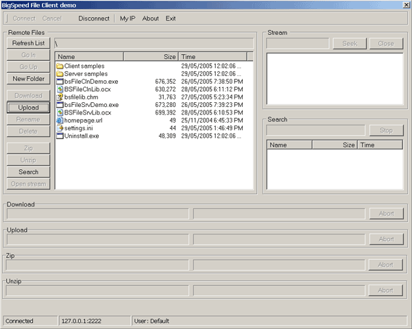 BIGSPEED File Sharing SDK 3.0 software screenshot
