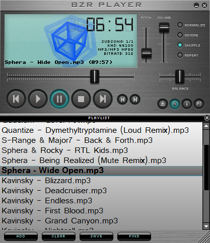 BZR Player 1.03 software screenshot