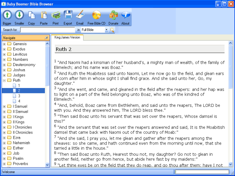 Baby Boomer Bible Study 14.11 software screenshot