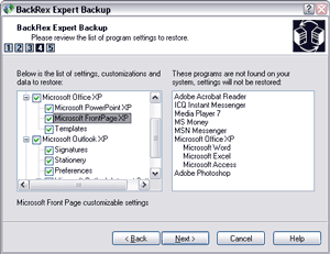 BackRex Expert Backup 2.8.0.178 software screenshot