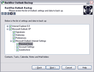 BackRex Outlook Backup 2.8.0.178 software screenshot