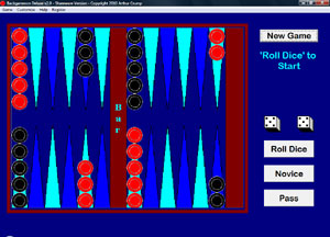 Backgammon Deluxe 2.1 software screenshot