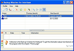 Backup Watcher for Interbase 2.0.1 software screenshot