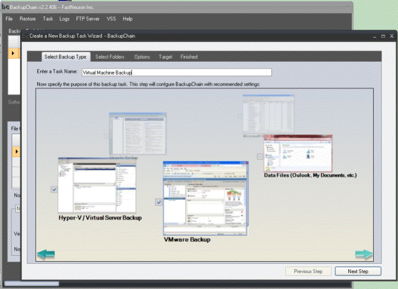 BackupChain Backup Software x64 2.3.453 software screenshot