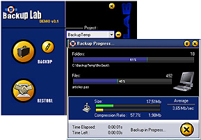 BackupLab 3.1 software screenshot