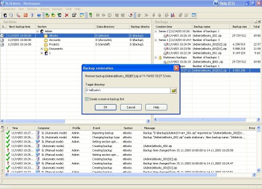 Backupper Standard 5.1 software screenshot